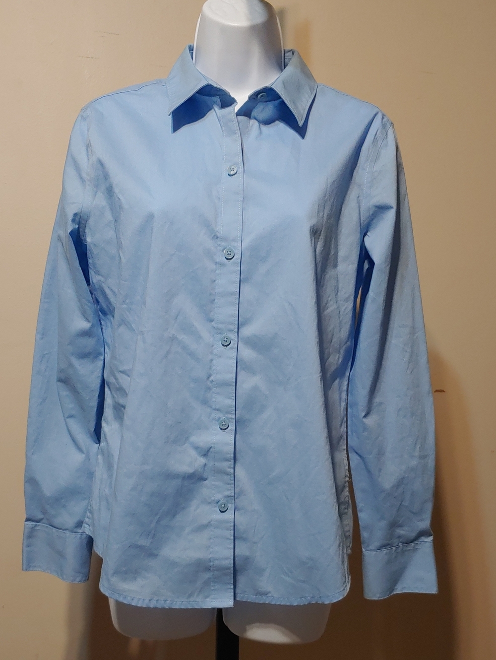 Liz Claiborne Light Blue Button-Front Women's Shirt